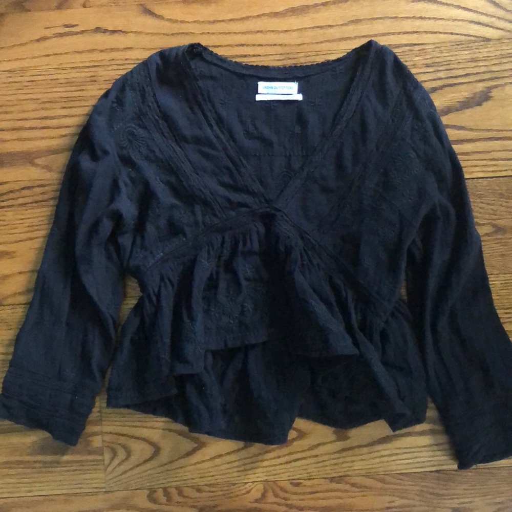 Black blouse with detailing